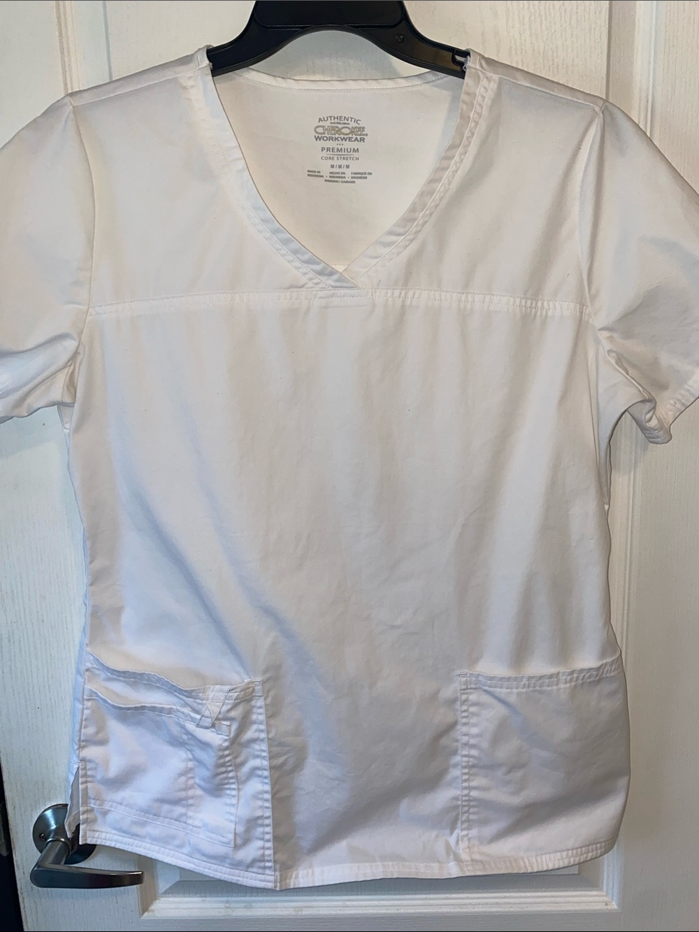 White Cherokee Workwear V-Neck Medical Scrub Top